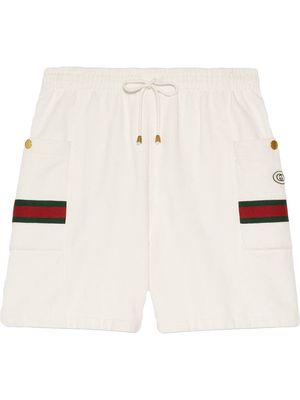 Gucci Web stripe track shorts - White