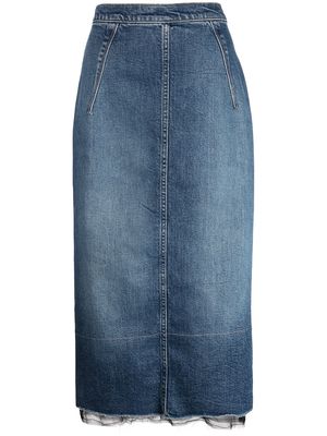7 For All Mankind denim pencil skirt - Blue