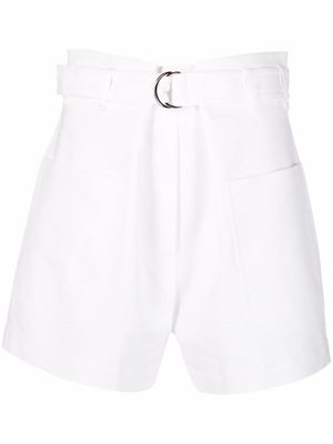 12 STOREEZ high-waisted A-line shorts - White