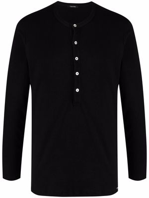 TOM FORD round-neck Henley T-shirt - Black