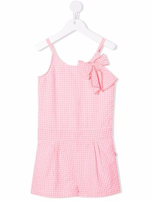 Billieblush gingham check-print sleeveless playsuit - Pink