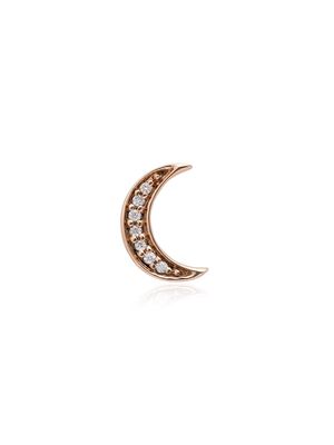 Andrea Fohrman 14K rose gold Crescent Moon diamond earring - Metallic