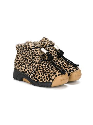 Bumper leopard pattern boots - Brown
