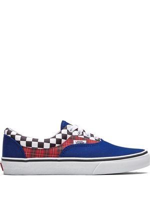 Vans Kids plaid checkerboard Era sneakers - Blue