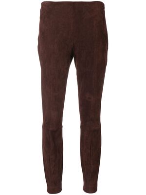 The Row slim fit leggings - Brown