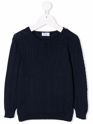 Siola cable-knit cotton jumper - Blue