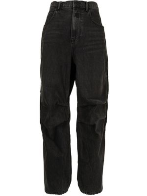 Alexander Wang Pack Mix Hybrid high-waisted straight jeans - Black