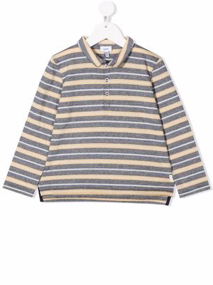 Knot striped-pattern polo shirt - Blue