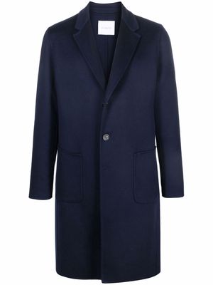 Malo single-breasted cashmere coat - Blue