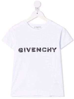 Givenchy Kids logo-print short-sleeve t-shirt - White