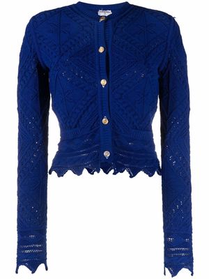Chanel Pre-Owned 2004 open-knit cardigan - Blue