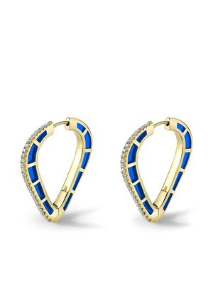 Andy Lif 18kt gold diamond Cobra hoop earrings - YLWGOLD