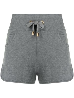 Balmain embossed-logo track shorts - Grey