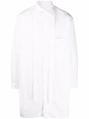 Yohji Yamamoto oversized shirt jacket - White