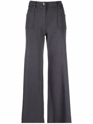 Christian Dior 2001 pre-owned high-waisted flared trousers - Grey