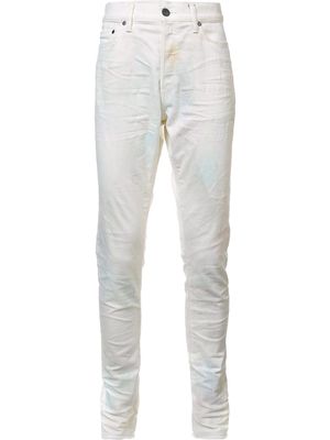 John Elliott creased slim-fit jeans - White