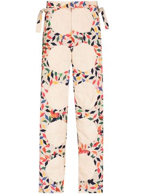 BODE all-over print trousers - Neutrals