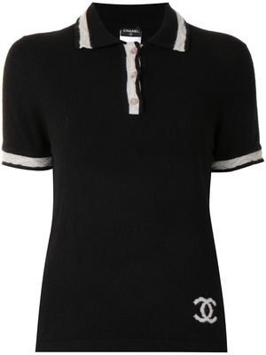 Chanel Pre-Owned 2004 CC logo polo shirt - Black