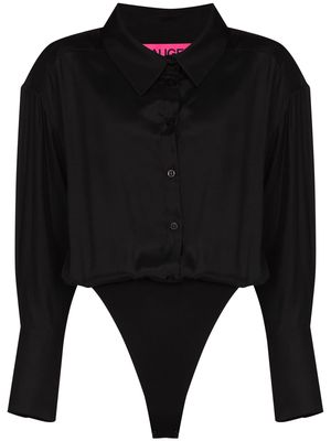 GAUGE81 Kura layered silk bodysuit - Black