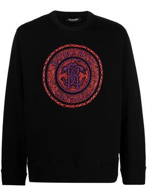 Roberto Cavalli logo motif sweatshirt - Black