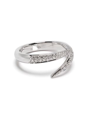 Shaun Leane 18kt white gold diamond Single Interlock ring - Silver
