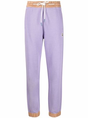 Moncler contrast-trim track pants - Purple