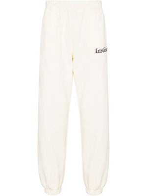 Late Checkout Issa 'Jean' embroidered track pants - Neutrals