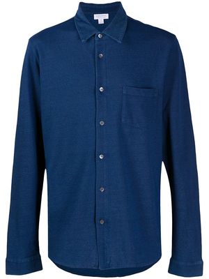 Sunspel jersey cotton shirt - Blue