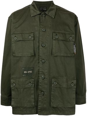 izzue cargo-pocket cotton shirt - Green