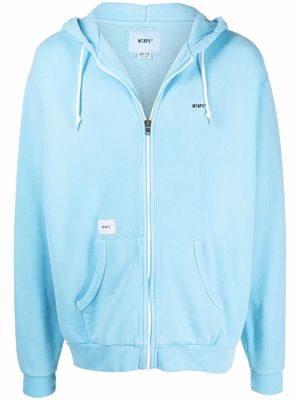 WTAPS logo-embroidered hoodie - Blue