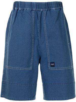 SPORT b. by agnès b. pouch-pocket denim shorts - Blue