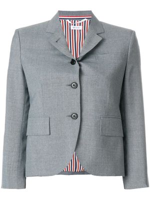 Thom Browne Classic Single Breasted Sport Coat In School Uniform Plain Weave - Grey