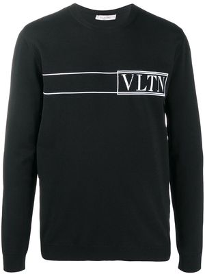 Valentino intarisa-knit logo jumper - Black