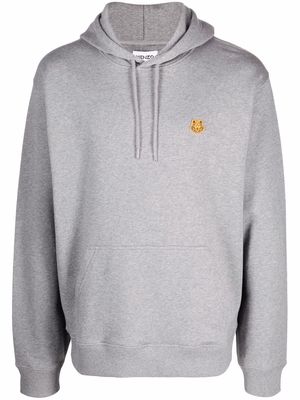 Kenzo logo-patch hoodie - Grey