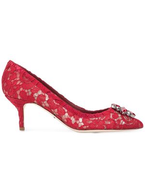 Dolce & Gabbana Bellucci Taormina lace 60mm pumps - Red
