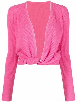 Jacquemus Le gilet Noué twisted cropped cardigan - Pink