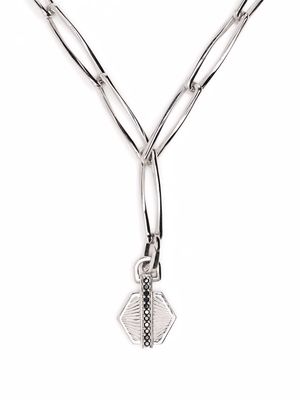 Missoma pave Hex twisted link chain necklace - Silver