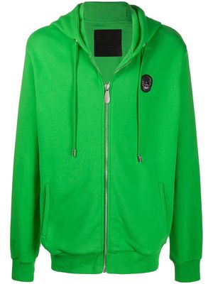 Philipp Plein skull zipped hoodie - Green