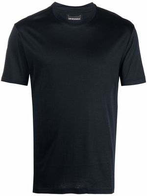 Emporio Armani logo-patch short-sleeve T-shirt - Blue