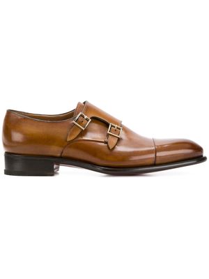 Santoni classic monk shoes - Brown