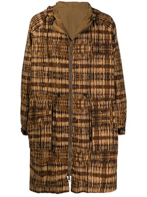Barena printed hooded jacket - Brown