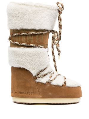 Moon Boot LAB69 Icon shearling snow boots - Neutrals