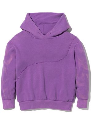 ERL KIDS swirl-print cotton hoodie - Purple
