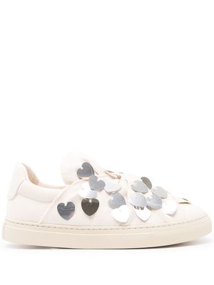 Ports 1961 heart-embellished low-top sneakers - Neutrals