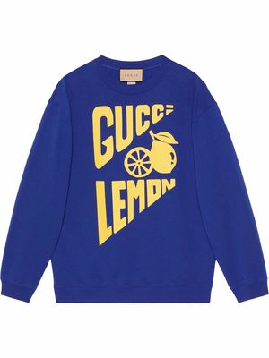 Gucci 'Gucci Lemon' cotton sweatshirt - Blue