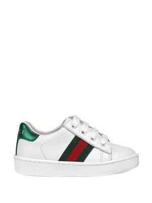 Gucci Kids Ace leather sneakers - White