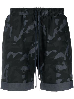 Alchemy camouflage-pattern track shorts - Black