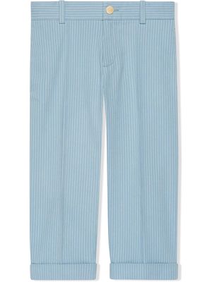 Gucci Kids striped smart trousers - Blue
