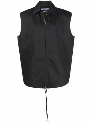 Jacquemus Le gilet Biella zip-fastening jacket - Grey