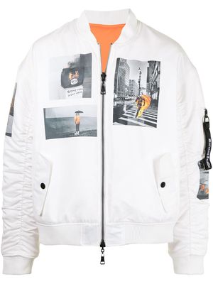 Haculla New York reversible bomber jacket - White